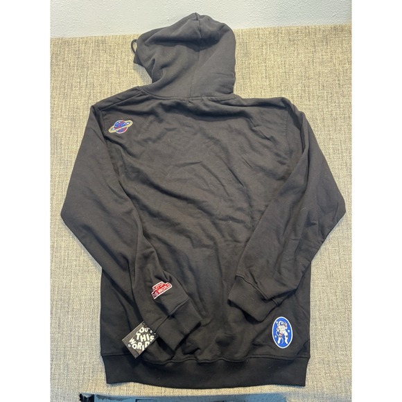 Eighty Eight Brand Hoodie Large‎ Astronaut Outer Space Black NASA Patch Work - Picture 4 of 14